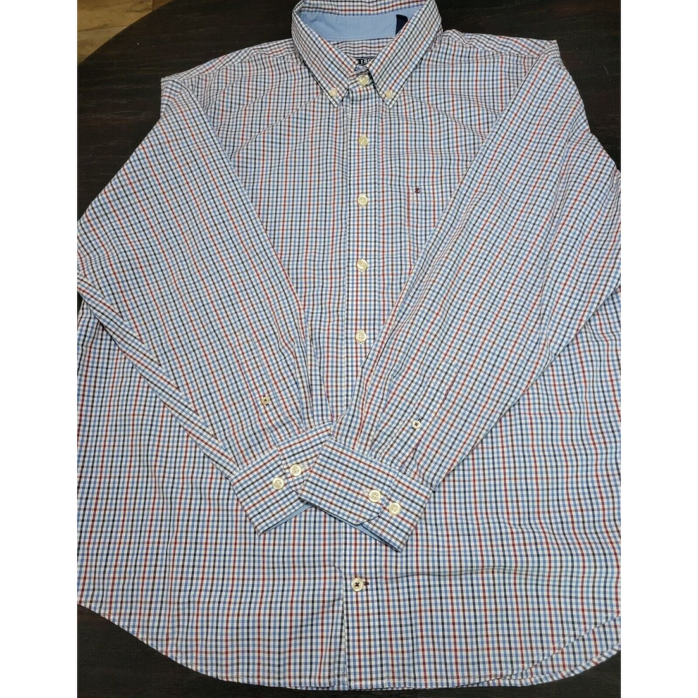 Synergy Plus Size 3xl Stripes Button Down Mens Plaid Purple